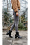Leather Zippered Heel Detailed Short Simple Classic Boots Bootie - 6