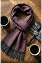 Men's Winter Scarf Woven Tassel Soft Textured Winter Scarf - 2