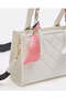 Girls Ivory Quilted Day Bag - 2