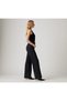 Ribcage Wide Leg Jeans / Super High Waist Wide Denim Pants Washed Black - 2