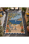 Eta Mediterranean Lemon Garden Pattern Woven Base Decorative Carpet Eta4270 - 2