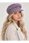 Women's Plush Soft Textured Cap - Angora with Fleece Inside