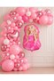 Party Barbie Birthday Balloon Set 35 Pieces |   Barbie Foil Balloon Heart Foil Pink White Transparent Balloon