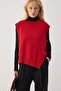 Asymmetric Cut Tricot Sweater - 2