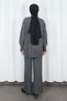 Half Turtleneck Sleeve Detailed Pantalonlu Knitwear Set Dark Gray Hnt2811 - 6