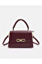 Women Burgundy Chain Embellished Handbag