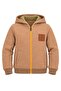 Sustainable Hooded Light Brown Winter Boys' Sports Jacket - 3