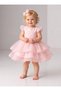 6-24 Months Stone-Embellished Evening Dress - Powder