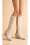 Women's Leather Look Zippered Stretch Back Long Boots - 2