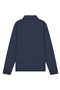 Men's Large Size Polo Collar Navy Blue Sweater with Shoulder Stripe Detail - 5408A Bat - 6