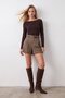 Boat neck finger pass basic blouse