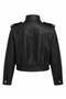 Design Padded Fabric Detail Brand Equivalent Premium Series Lined Pocket Snap Closure Thick Buckle Pininterest Leather Jacket Coat - 4