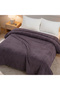 Striped Mink Double Fleece Blanket Plum 200X220 cm - 3