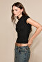 Windes women's flexible basic black t-shirt - 5