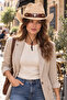 Unisex Suede Look Cowboy Hat with Metal Bull Figure, Wide Brim, Drawstring Western Hat - 7