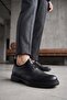 Elit Mzv9006C Men's Genuine Leather Casual Shoes Black