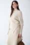 Asymmetrical Cut Casual Sweater Knitwear Two-Piece Set Beige 9489-Tk - 6