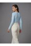 Women's Long Sleeve Crew Neck Snap Fastener Slim Fit Stretchy Bodysuit - 3