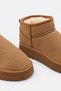 Women's Boots Stone Detailed Fur Lined Winter Short Boots Thick Sole Daily Suede Women's Boots - 6