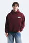 Oversize back printed sweatshirt