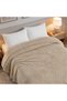 Striped Mink Double Fleece Blanket Mocha 200X220 cm - 2