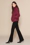 Crans Women's Hooded Fleece Claret Red Sweatshirt - 5