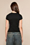 Windes women's flexible basic black t-shirt - 6
