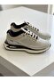 Premium M-26514 Beige Lace-Up Memory Foam Sole Casual Men's Sports Shoes - 4
