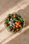 Glass Salad Fruit Decorative Presentation Bowl with Acacia Stand - 3