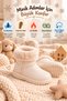 Children's Fur Boots Waterproof Non-Slip Sole Boys Girls Unisex Children's Rain Boots with Fur Inside Snow Boots - 3