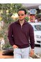 Giesto Half-Zip Knitted Sweatshirt Claret Red