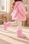 Children's Fur Boots Waterproof Non-Slip Sole Boys Girls Unisex Children's Rain Boots with Fur Inside Snow Boots - 4