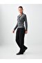 Black Pleated Detailed Relaxed Fit Woven Viscose Trousers - 3