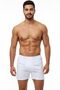 3-Pack White 100% Cotton Comfortable Fit Men's Long Boxer Shorts - Custom Made with Sleep Band as a Gift - 3