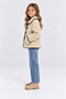Girl's Lamb Plush Coat Black Ribbed Buttoned Pocketed Soft Winter Jacket Ak102 - 4