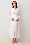 Long Sleeve Flexible Comfortable Viscose Maternity Nightgown
