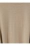Beige Crew Neck Belted Women's Tunic - 2