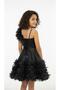 Girl's 7-15 Years Old Evening Dress with Rope Straps and Tulle Detail - 5
