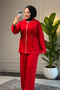 6721 - Stylish, Comfortable, Loose Viscose Soft Modal Fabric, Waist Drawstring Detail, Zippered Women's Set - 5