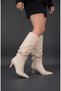 Long Bellows Boots Long Heel Leather - 7