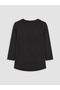Lcw everyday black crew neck blouse with stone detail - 7