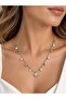 Zircon Stone Polar Star Model Brass Silver Color Women's Necklace - 2