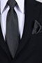 Hand Made 8 cm Gingham Pattern Black and White Color Handkerchief Tie