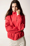 I3621Axrd51 Red Stand Collar Bengal Bomber Jacket - 3