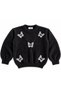 Girls' Butterfly Embroidery and Printed Yumos Knitwear 4-12 Years Old Crew Neck Trendy Knitwear Sweater - 2