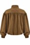 Tan Padded Suede Bomber Jacket - 5180 - 2