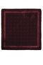 Hand Made 8 cm Square Patterned Claret Red Color Handkerchief Tie - 5