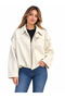 Women's Suede Look Oversized Short Jacket
