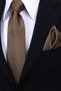 Hand Made 8 cm Small Pattern Gold Color Handkerchief Tie - 2