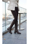 Women's Below the Knee Cream Heeled Shiny Detailed Zippered Leather Look Long Boots - 8